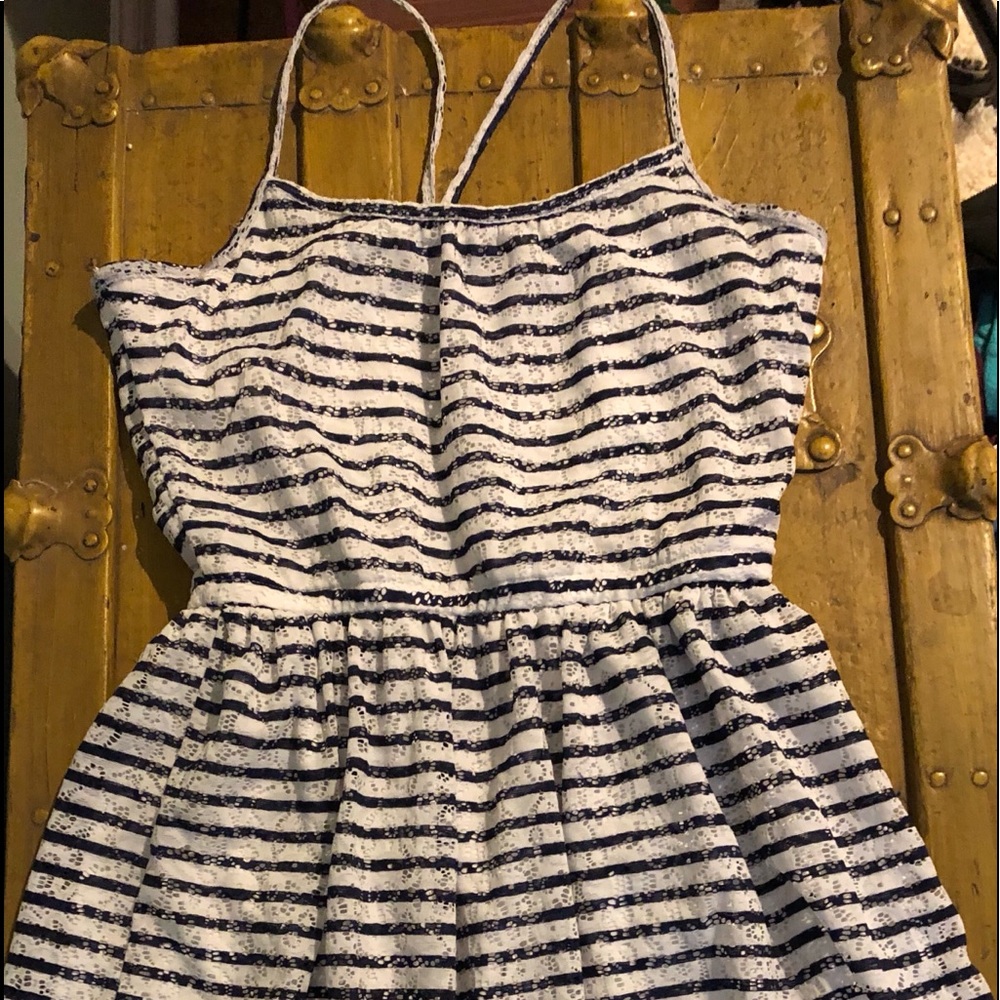 H&M striped summer dress, blue and white